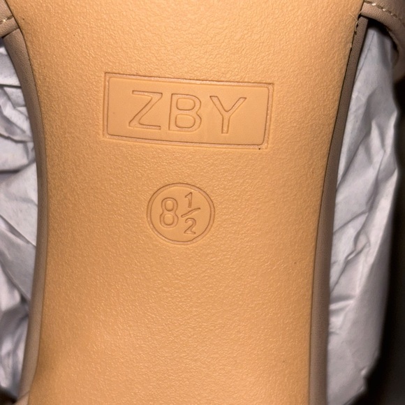 ZBY Nude Strappy Stiletto Heels Size 8.5 - Picture 9 of 10